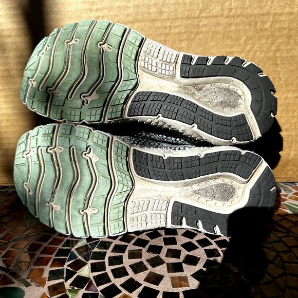 Brooks Glycerin 17 Running Shoes Lace Up Synthetic Mesh Gray Aqua Ebony 8B - Picture 7 of 7